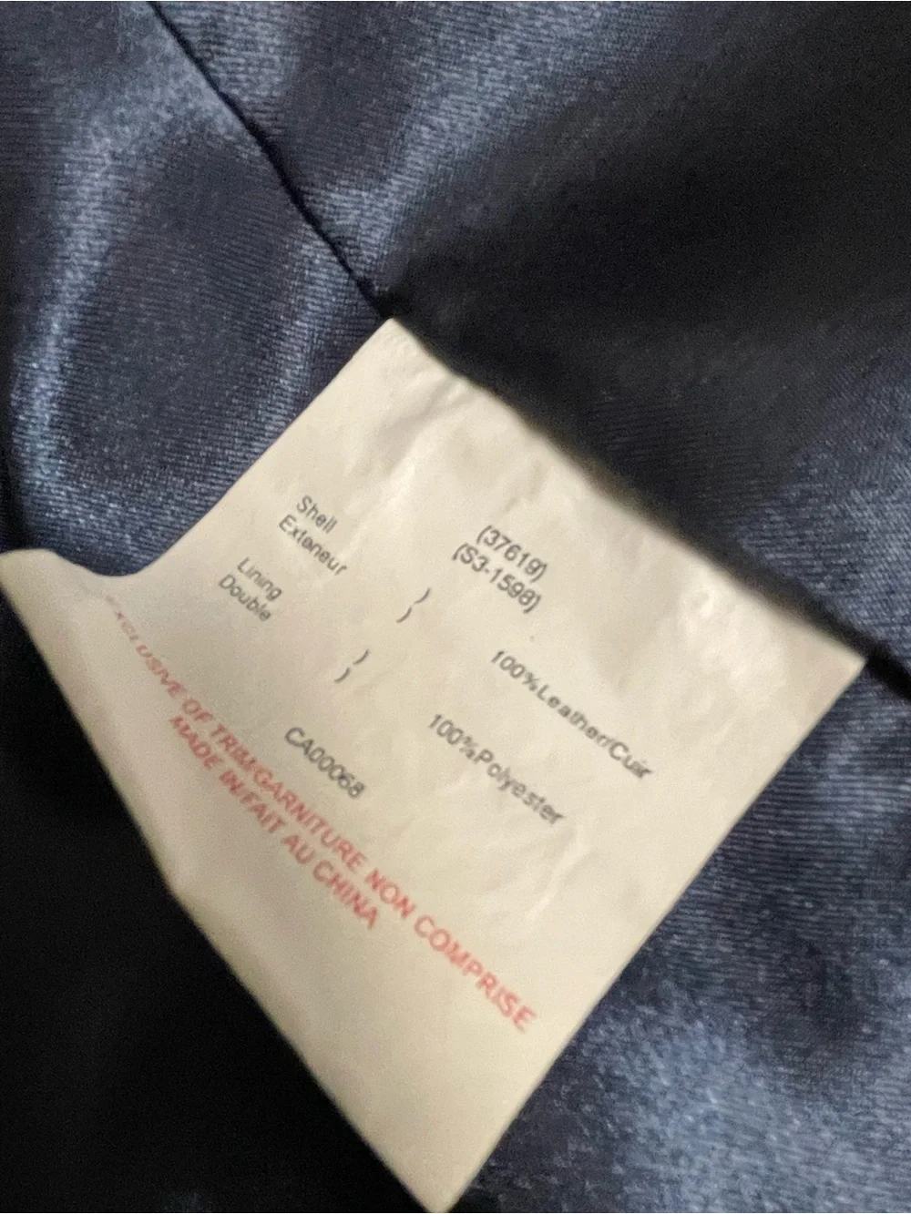 Denver Hayes Slate Blue Leather Suede Button-Up Trench Coat Women’s Large - Picture 5 of 12